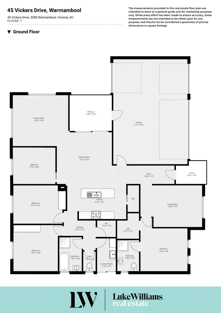 Floorplan of Homely house listing, 45 Vickers Drive, Warrnambool VIC 3280