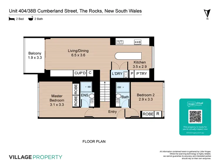 Floorplan of Homely apartment listing, 404/38B Cumberland Street, The Rocks NSW 2000