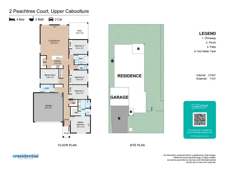 Floorplan of Homely house listing, 2 Peachtree Circuit, Upper Caboolture QLD 4510