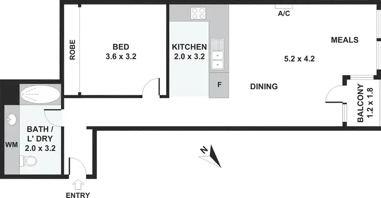 Floorplan of Homely apartment listing, 106/12-16 Kavanagh Street, Southbank VIC 3006