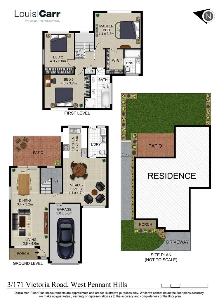 Floorplan of Homely townhouse listing, 3/171 Victoria Road, West Pennant Hills NSW 2125