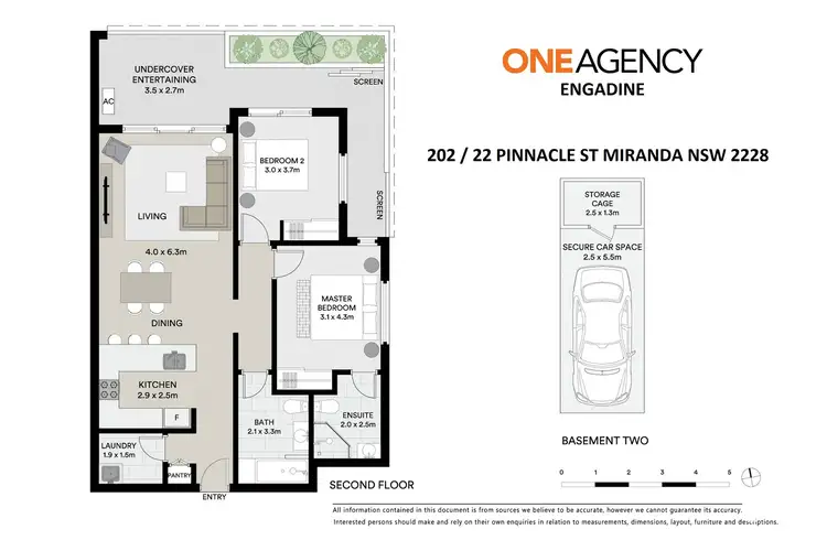 Floorplan of Homely apartment listing, 202/22 Pinnacle Street, Miranda NSW 2228