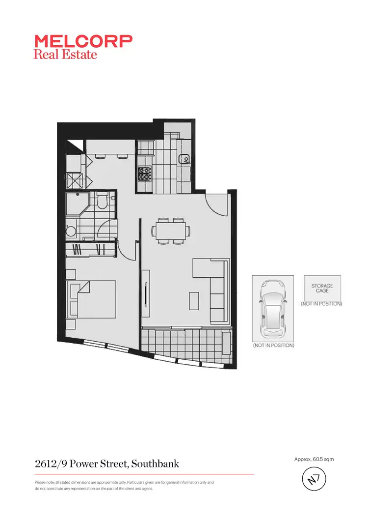 Floorplan of Homely apartment listing, 2612/9 Power Street, Southbank VIC 3006