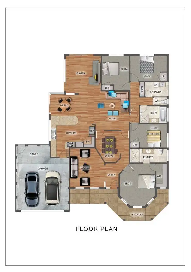 Floorplan of Homely house listing, 9 Castleton Way, Canning Vale WA 6155