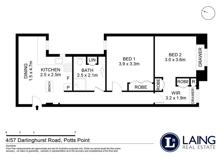 Floorplan of Homely apartment listing, 4/57 Darlinghurst Road, Potts Point NSW 2011