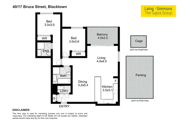 Floorplan of Homely apartment listing, 40/17-21 Bruce Street, Blacktown NSW 2148