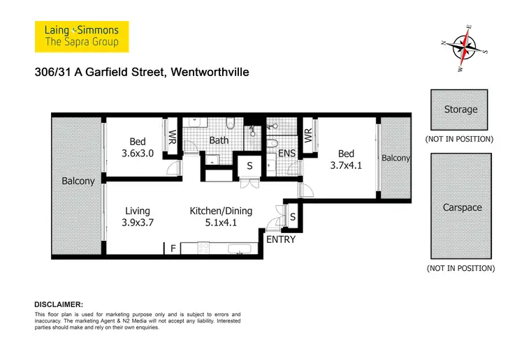 Floorplan of Homely apartment listing, 306/31a Garfield Street, Wentworthville NSW 2145