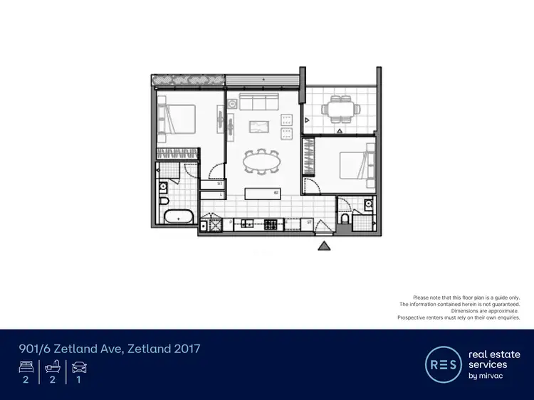 Floorplan of Homely apartment listing, 901/6 Zetland Avenue, Zetland NSW 2017