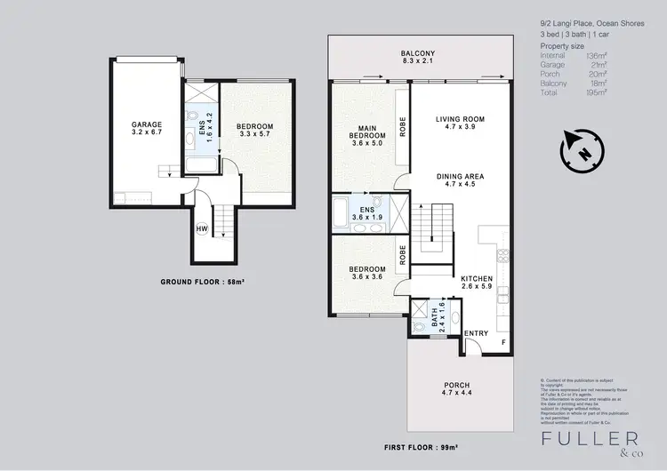 Floorplan of Homely townhouse listing, 9/2 Langi Place, Ocean Shores NSW 2483