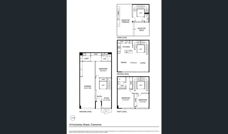 Floorplan of Homely house listing, 10 Huckerby Street, Richmond VIC 3121