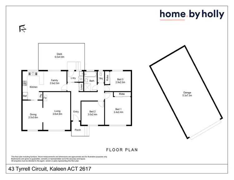 Floorplan of Homely house listing, 43 Tyrrell Circuit, Kaleen ACT 2617