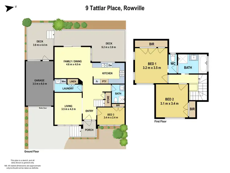 Floorplan of Homely house listing, 9 Tattlar Place, Rowville VIC 3178