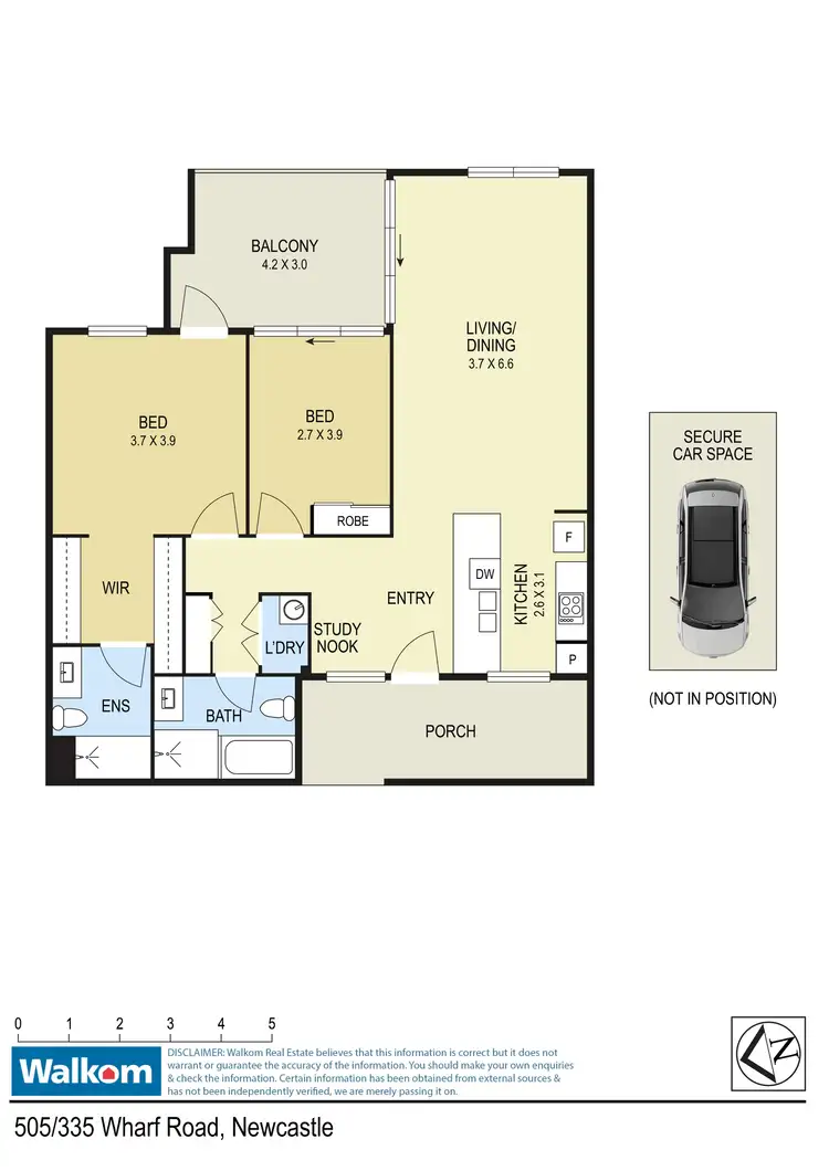 Floorplan of Homely apartment listing, 505/335 Wharf Road, Newcastle NSW 2300