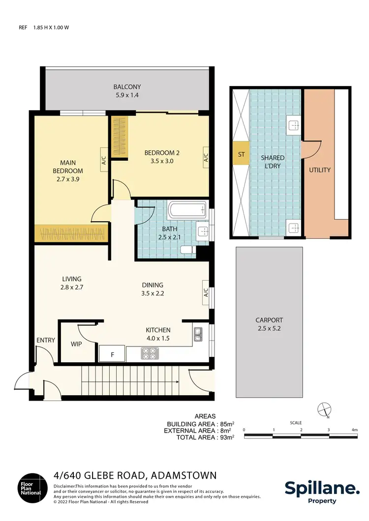 Floorplan of Homely apartment listing, 4/640 Glebe Road, Adamstown NSW 2289