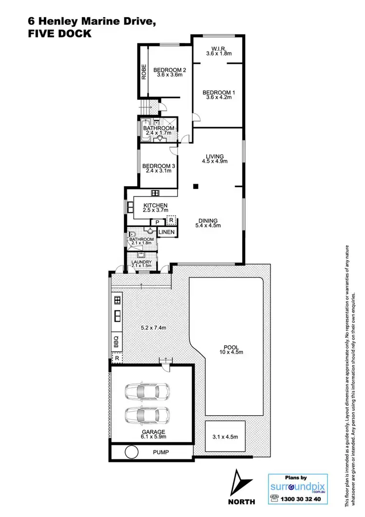 Floorplan of Homely house listing, 6 Henley Marine Drive, Five Dock NSW 2046