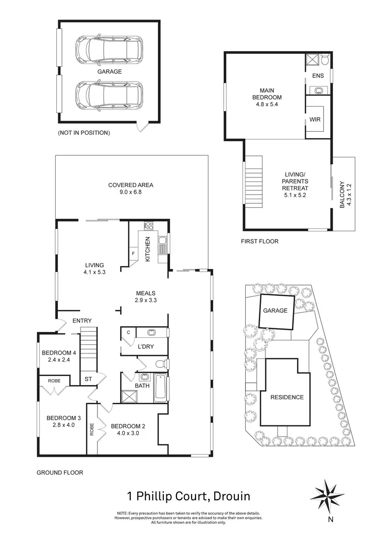 Floorplan of Homely house listing, 1 Phillips Court, Drouin VIC 3818