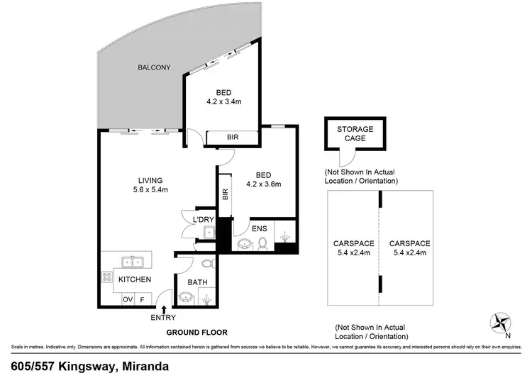 Floorplan of Homely apartment listing, 605/557 Kingsway, Miranda NSW 2228
