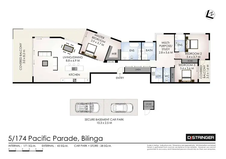 Floorplan of Homely apartment listing, 5/174 Pacific Parade - Bluewater On Pacific, Bilinga QLD 4225