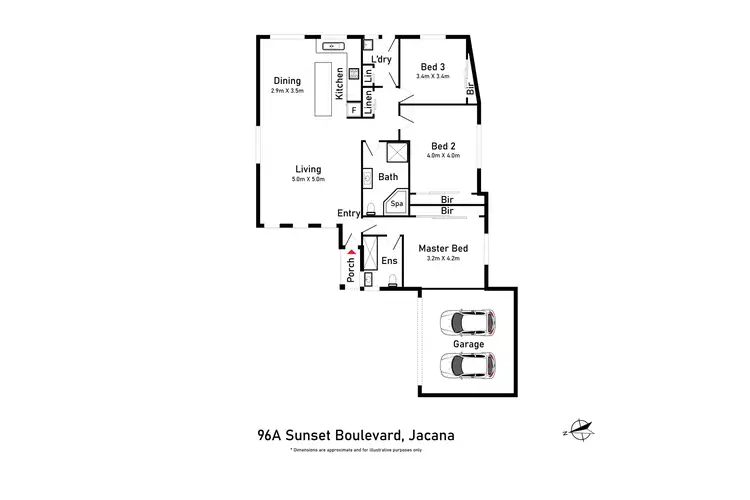 Floorplan of Homely house listing, 96A Sunset Boulevard, Jacana VIC 3047