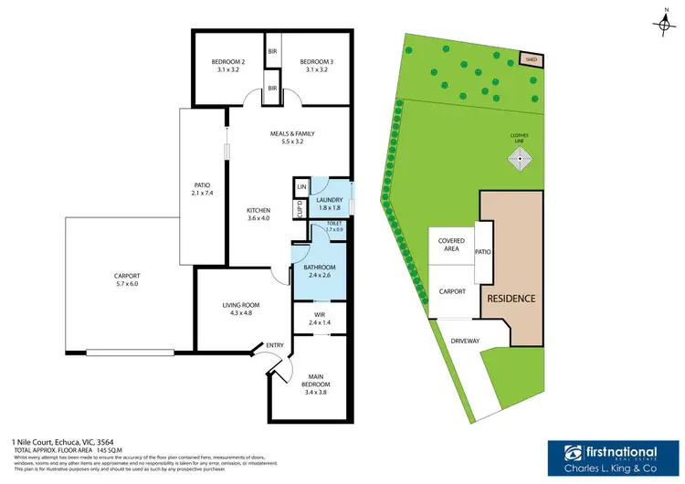 Floorplan of Homely house listing, 1 Nile Court, Echuca VIC 3564
