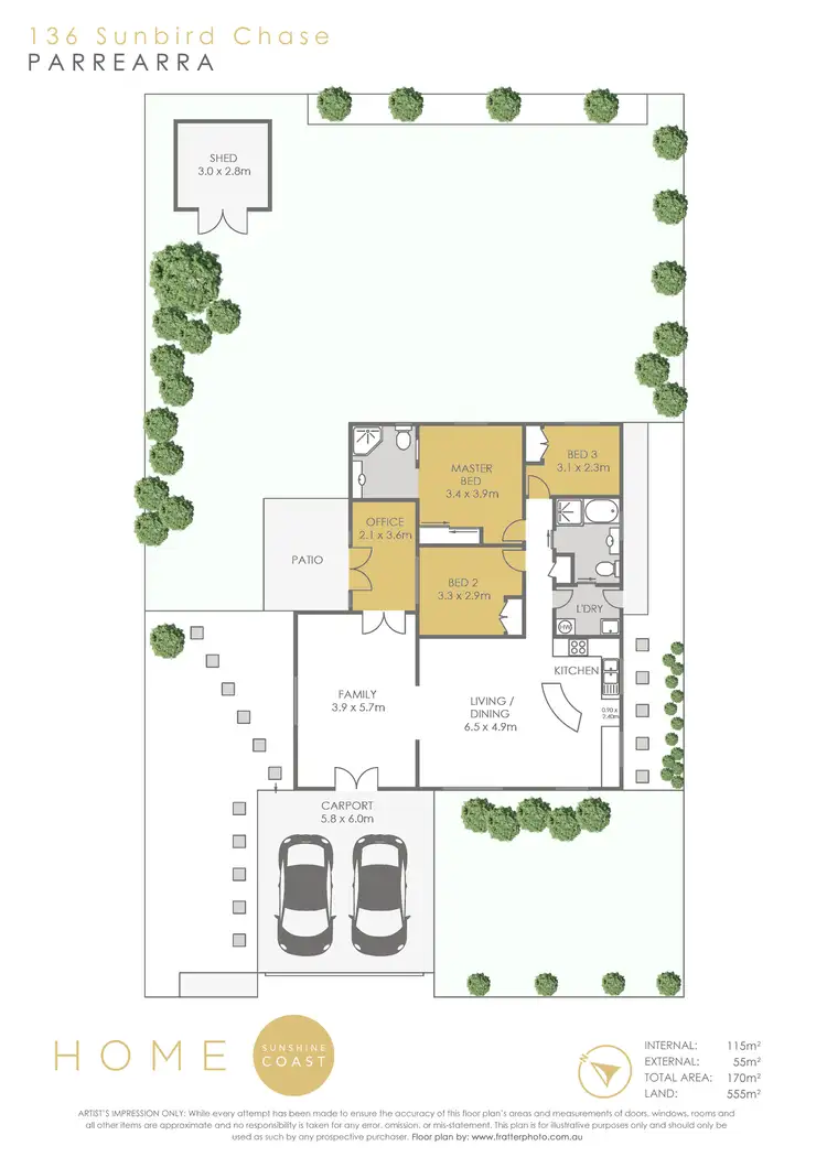 Floorplan of Homely house listing, 136 Sunbird Chase, Parrearra QLD 4575