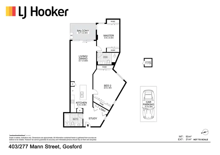 Floorplan of Homely unit listing, 403/277 Mann Street, Gosford NSW 2250