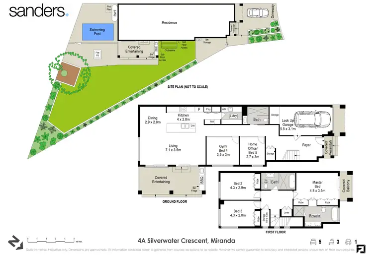 Floorplan of Homely semi-detached listing, 4A Silverwater Crescent, Miranda NSW 2228