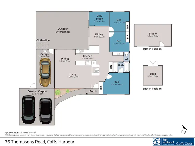 Floorplan of Homely house listing, 76 Thompsons Road, Coffs Harbour NSW 2450