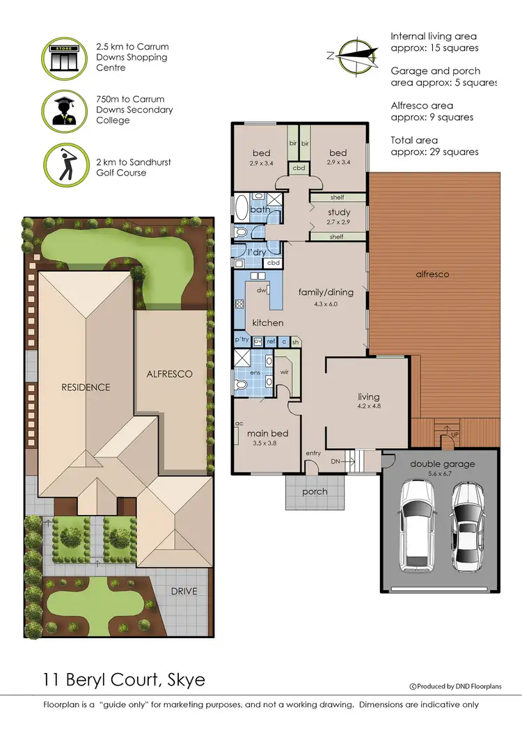 Floorplan of Homely house listing, 11 Beryl Court, Skye VIC 3977