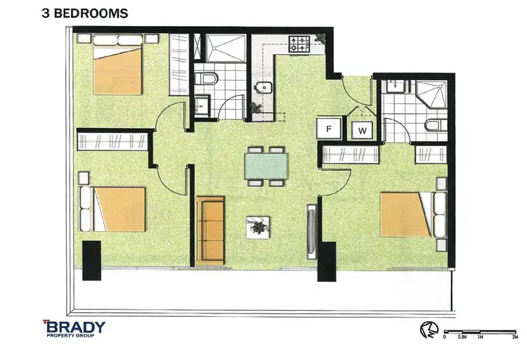 Floorplan of Homely apartment listing, 3906/8 Sutherland Street, Melbourne VIC 3000