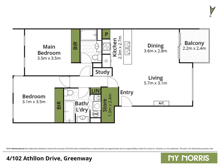 Floorplan of Homely unit listing, 4/102 Athllon Drive, Greenway ACT 2900