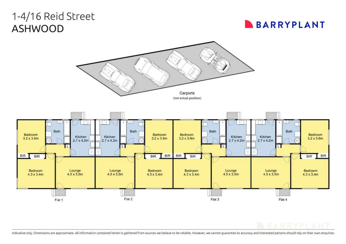 Floorplan of Homely block of units listing, 1-4/16 Reid Street, Ashwood VIC 3147
