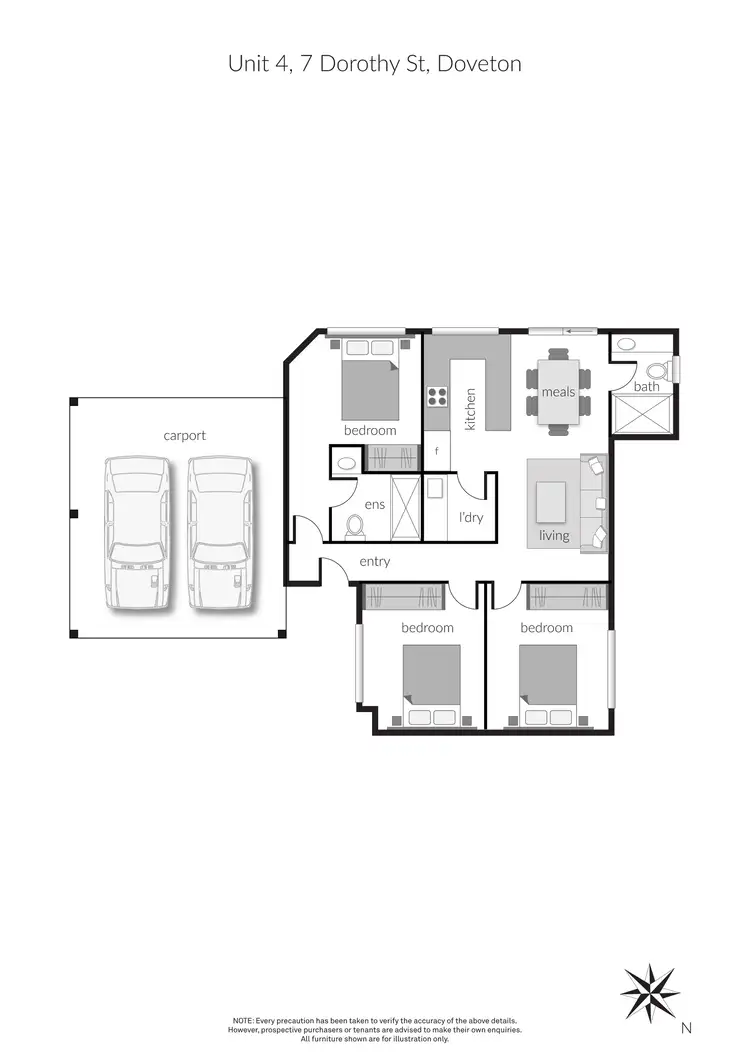 Floorplan of Homely unit listing, 4/7 Dorothy Street, Doveton VIC 3177