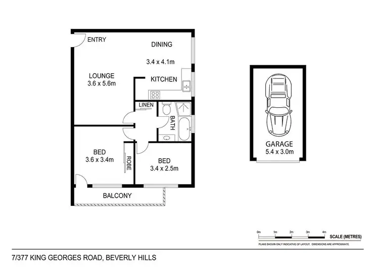 Floorplan of Homely unit listing, 7/377 King Georges Road, Beverly Hills NSW 2209