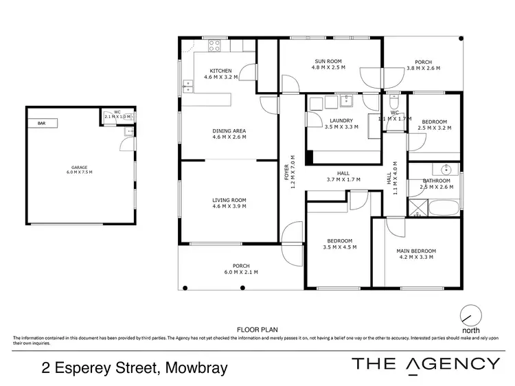 Floorplan of Homely house listing, 2 Esperey Street, Mowbray TAS 7248
