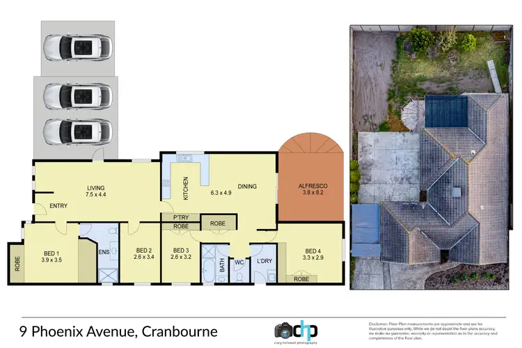 Floorplan of Homely house listing, 9 Phoenix Avenue, Cranbourne VIC 3977