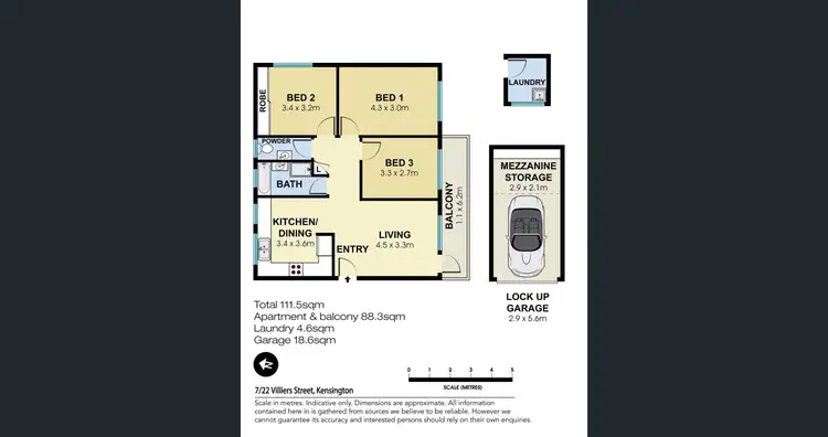 Floorplan of Homely apartment listing, 7/22 Villiers Street, Kensington NSW 2033