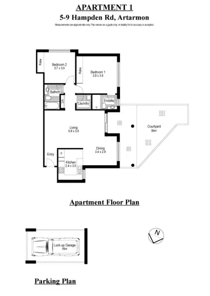 Floorplan of Homely unit listing, 1/5-9 Hampden Road, Artarmon NSW 2064
