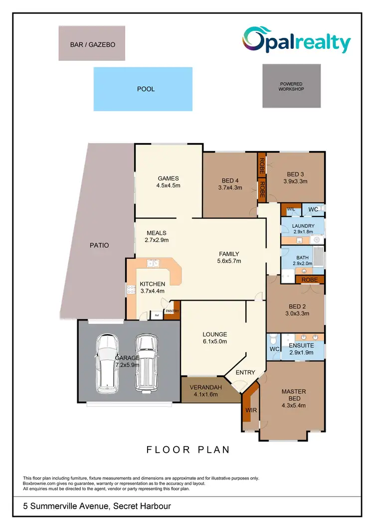 Floorplan of Homely house listing, 5 Summerville Avenue, Secret Harbour WA 6173