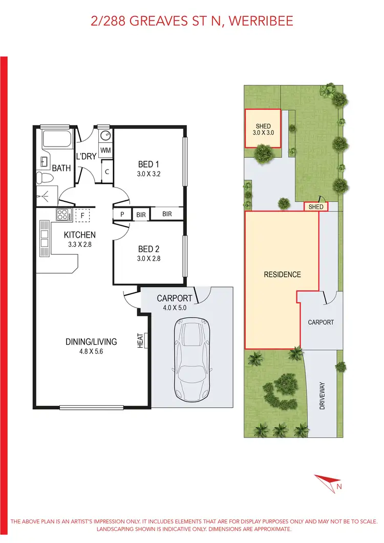 Floorplan of Homely house listing, 2/288 Greaves Street North, Werribee VIC 3030