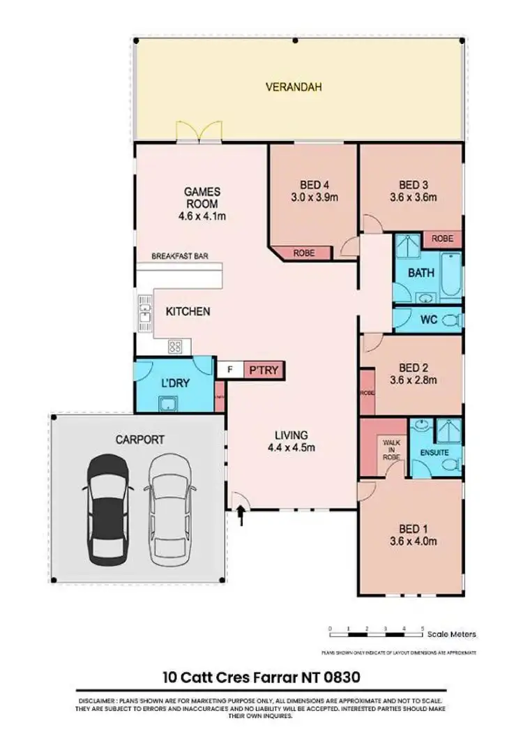 Floorplan of Homely house listing, 10 Catt Crescent, Farrar NT 830