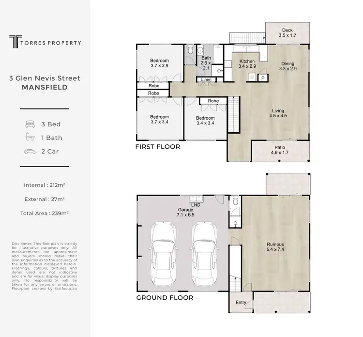 Floorplan of Homely house listing, 3 Glen Nevis Street, Mansfield QLD 4122