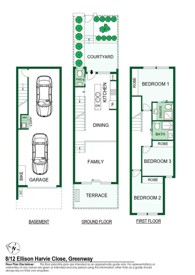 Floorplan of Homely townhouse listing, 8/12 Ellison Harvie Close, Greenway ACT 2900