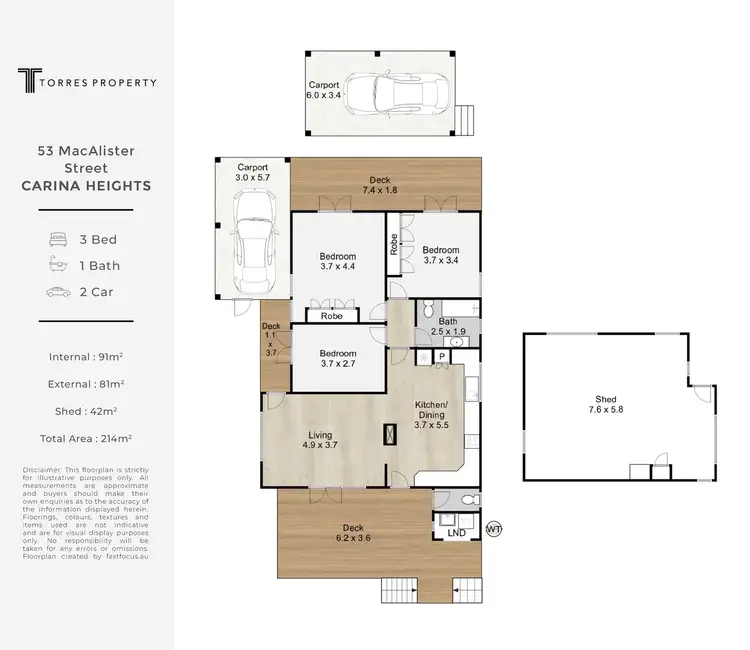 Floorplan of Homely house listing, 53 MacAlister Street, Carina Heights QLD 4152