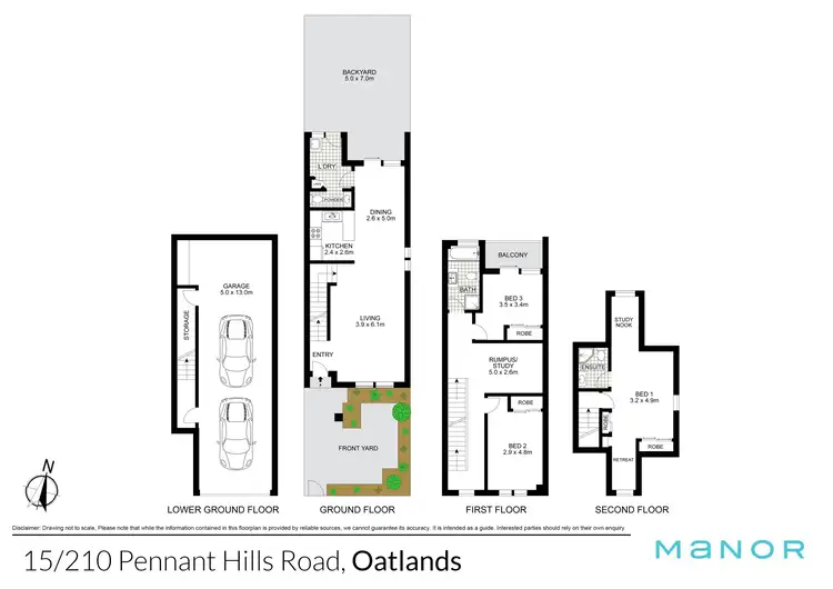Floorplan of Homely townhouse listing, 15/210 Pennant Hills Road, Oatlands NSW 2117