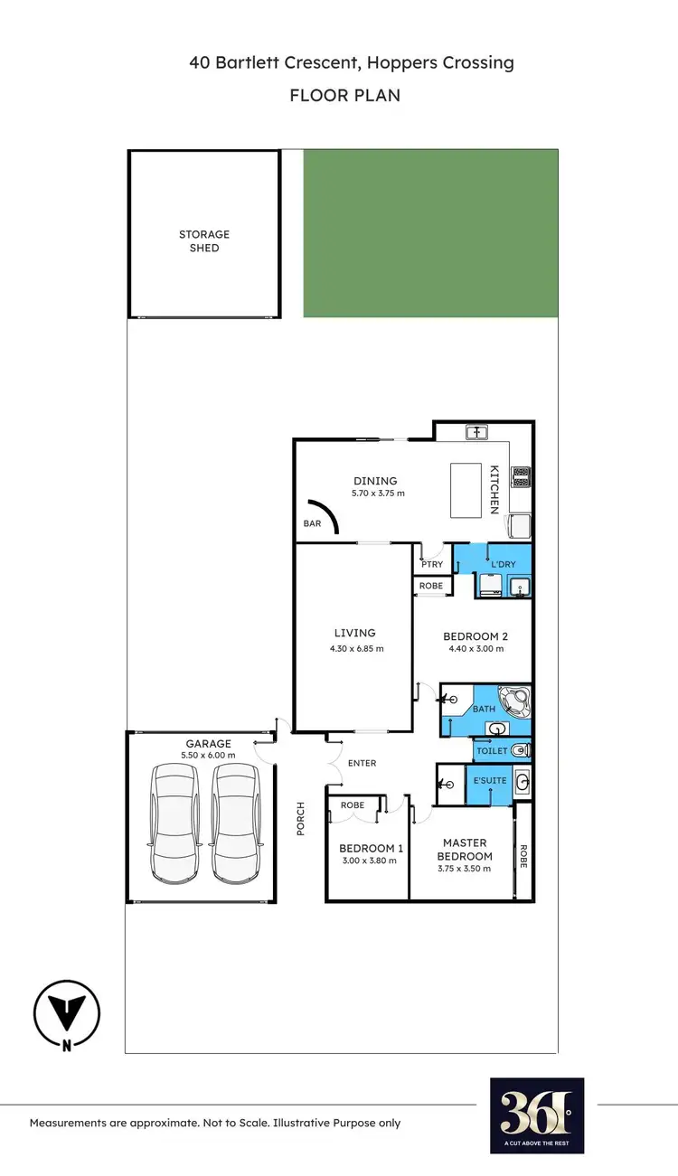 Floorplan of Homely house listing, 40 Bartlett Crescent, Hoppers Crossing VIC 3029