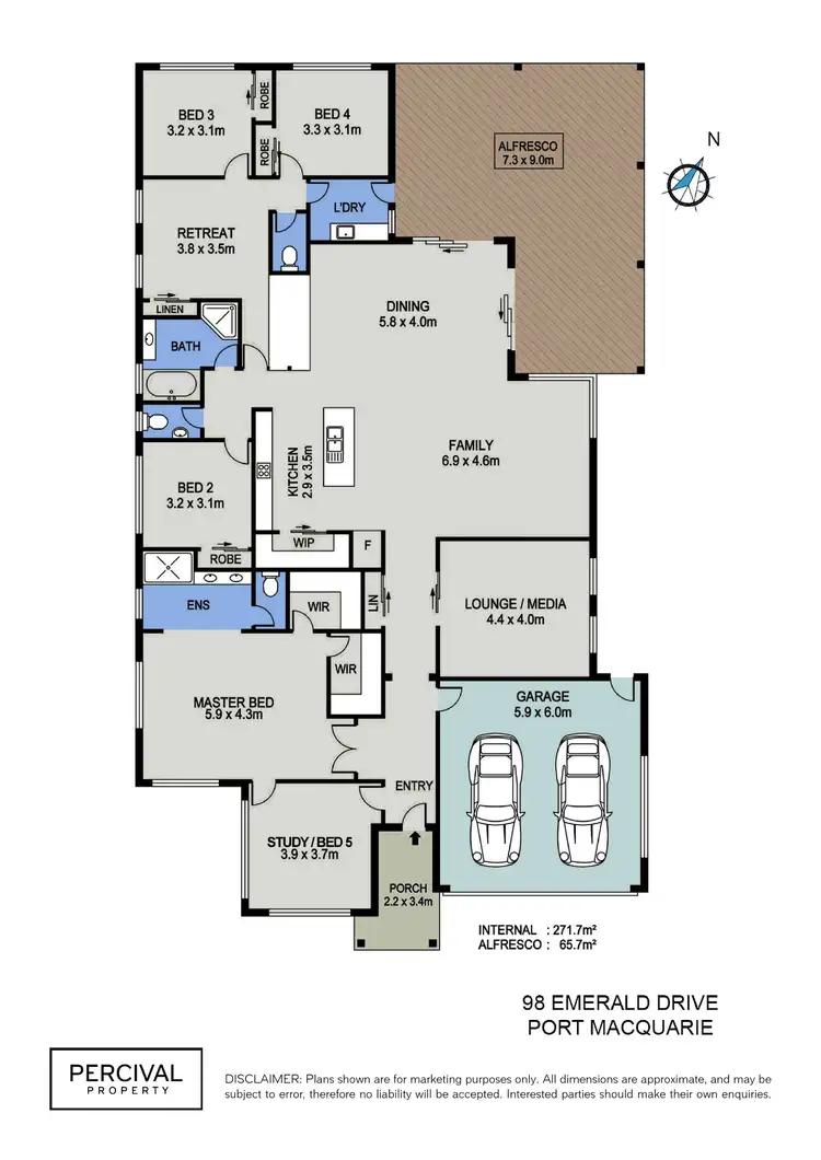 Floorplan of Homely house listing, 98 Emerald Drive, Port Macquarie NSW 2444