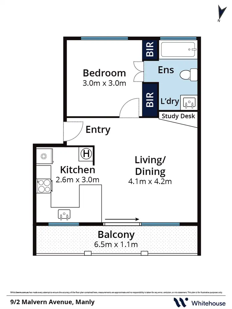 Floorplan of Homely apartment listing, 9/2 Malvern Avenue, Manly NSW 2095
