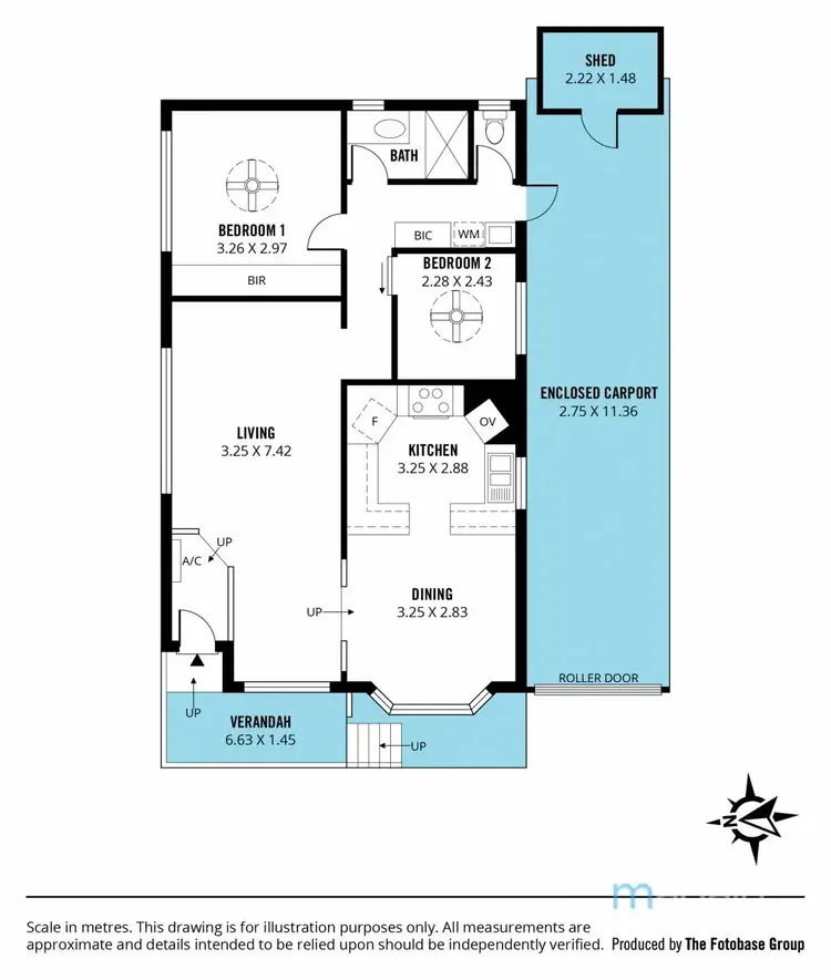 Floorplan of Homely unit listing, 101/306 Bains Road, Woodcroft SA 5162