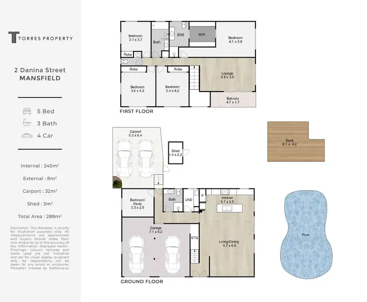 Floorplan of Homely house listing, 2 Danina Street, Mansfield QLD 4122